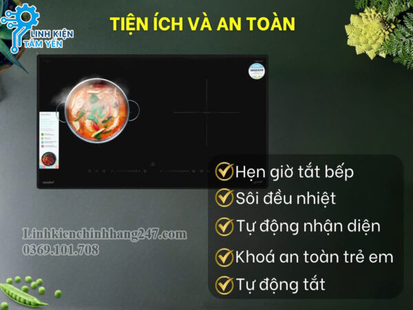 Bếp từ đôi lắp âm Comfee CIH-44DIL Bếp từ đôi lắp âm Comfee CIH-44DIL