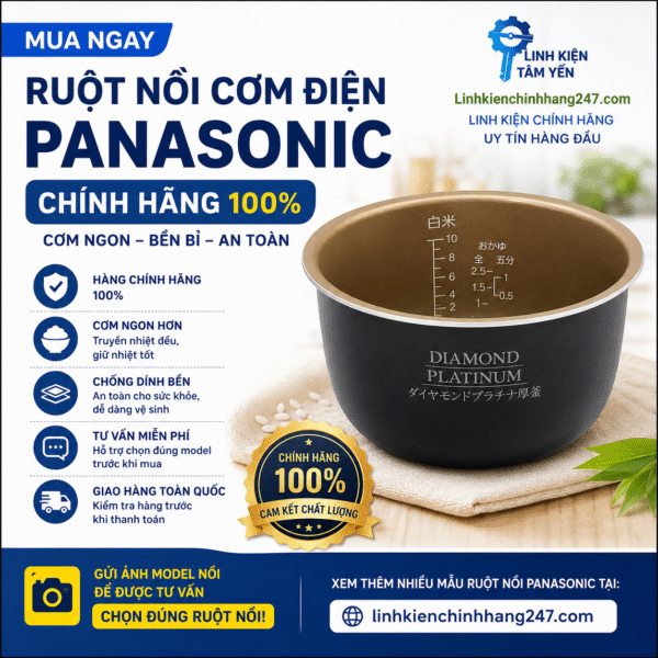 Mua ruột nồi cơm điện Panasonic Chính hãng ở đâu?