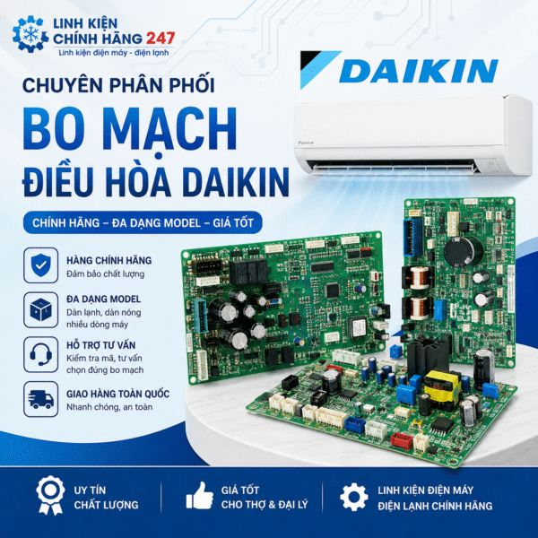 Chuyên phân phối bo mạch điều hòa Daikin chính hãng – Đa dạng model