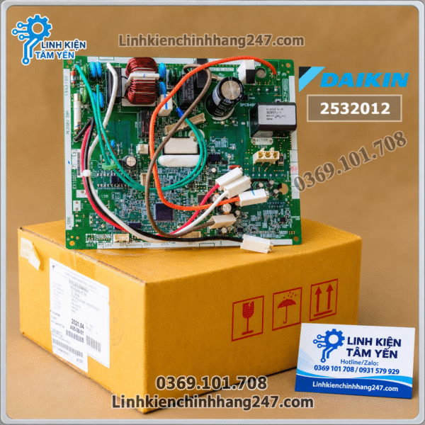 Bo Mạch Chính Dàn Nóng Điều Hòa Daikin RKQ12SV2S Mã 2532012 Chính Hãng Mới 100%