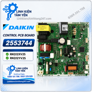 Bo Mạch Dàn Nóng Điều Hòa Daikin RKQ12XV2S, RKQ12YV2S Mã 2553744 Chính Hãng Mới 100%