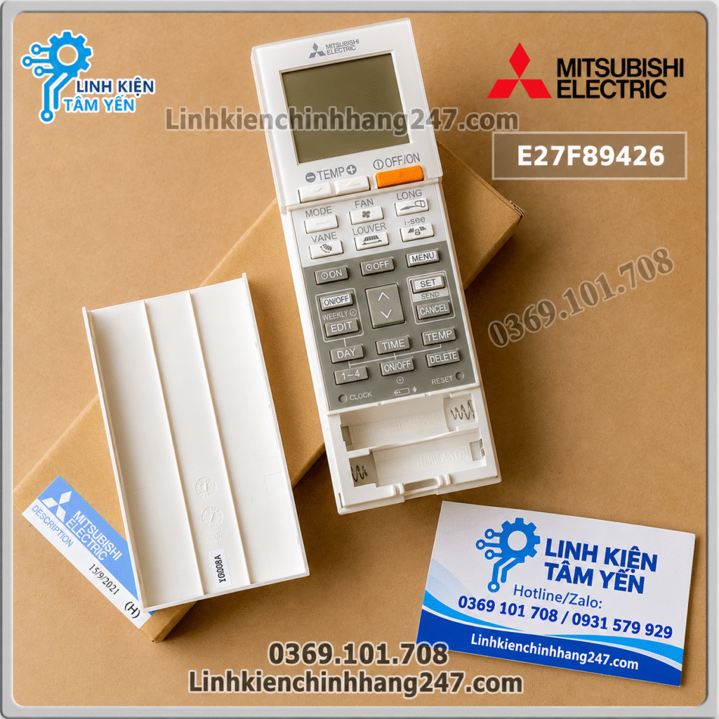 Điều Khiển Điều Hòa Mitsubishi Electric E2758G426 (BH00J434B02, BH00J434B06) Chính Hãng Mới 100%
