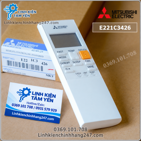 Điều Khiển Điều Hòa Mitsubishi Electric MSY-JA, MSY-JY, MSXY-JY Mã E221C3426 (AEH22A) Chính Hãng Mới 100%