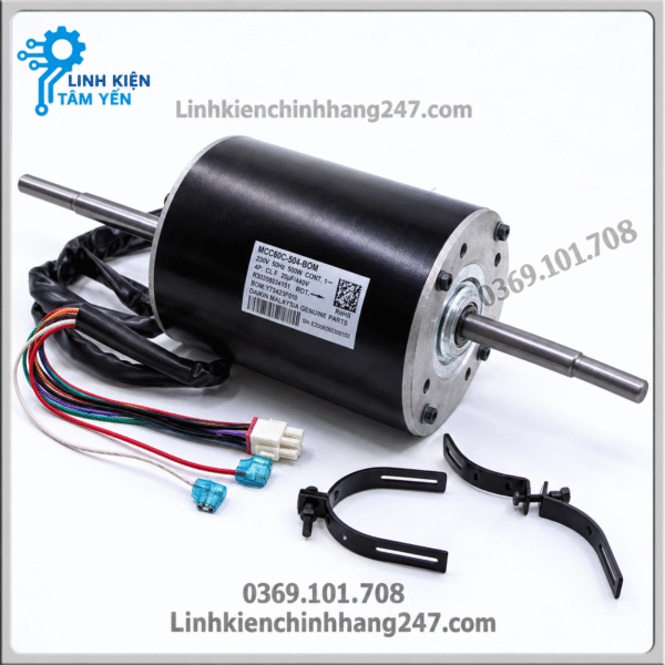 Động Cơ Quạt Dàn Lạnh FCU Daikin FWPMM9AV1 Hai Đầu Trục Mã 4008014 – MCC60C-504-BOM Chính Hãng