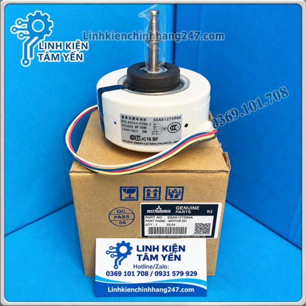 Motor Quạt Dàn Lạnh Điều Hoà Mitsubishi Heavy SRK24CEV-4 Chính Hãng, Mới 100%