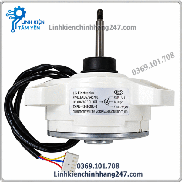 Motor Quạt Dàn Nóng Điều Hòa LG EAU57945708 310V 950RPM – ZKFN-43-8-20L-3 Chính Hãng