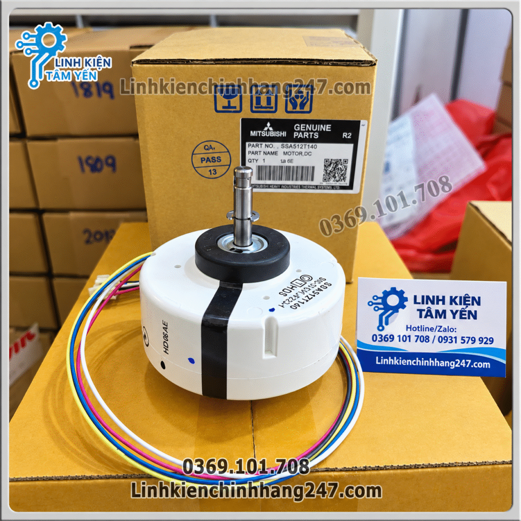 Motor Quạt Điều Hòa Mitsubishi Heavy SSA512T140 – SIC-37CVL-F223-1 Chính Hãng