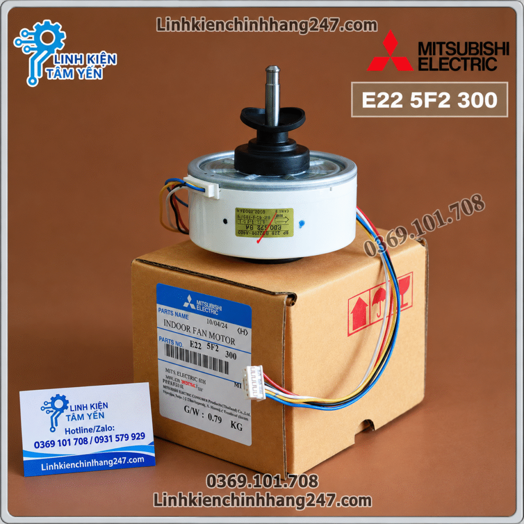 Motor Quạt Dàn Lạnh Mitsubishi Electric MSY-JY25/35/50VF, MSXY-JY25/35/50VF Mã E225F2300 – RC0J25-DA Chính Hãng